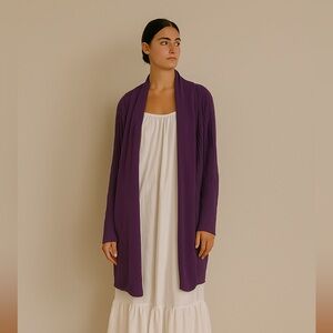 St. John's Bay Purple Cardigan Sweater‎ Open Front